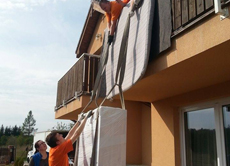 Stěhování rodinného domu z Roztok u Prahy na Milevsko